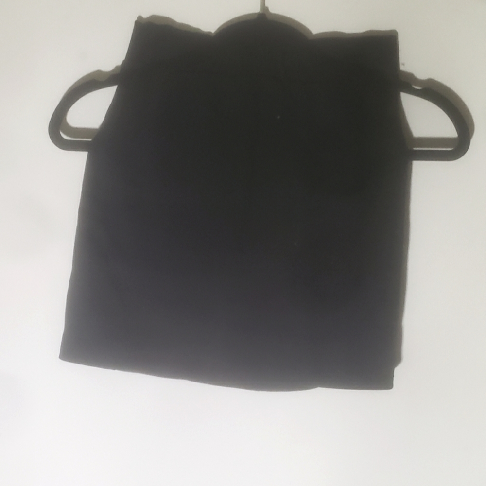 Black mini pencil skirt